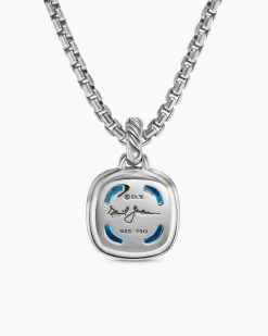 Albion® Pendant Sterling Silver with 18K Yellow Gold and Blue Topaz, 11mm