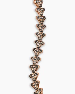 Armory® Link Bracelet 18K Rose Gold with Cognac Diamonds, 9.5mm