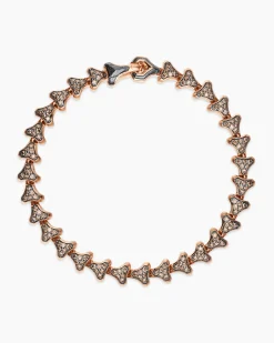 Armory® Link Bracelet 18K Rose Gold with Cognac Diamonds, 7.5mm