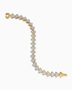 Armory® Link Bracelet 18K Yellow Gold with Diamonds, 9.5mm