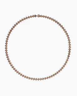 Armory® Necklace 18K Rose Gold with Cognac Diamonds, 7.5mm