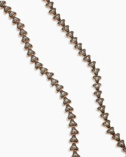 Armory® Necklace 18K Rose Gold with Cognac Diamonds, 9.5mm