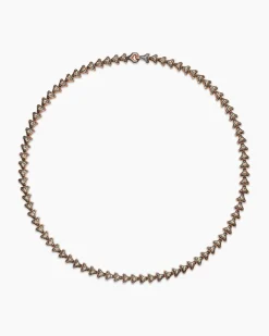 Armory® Necklace 18K Rose Gold with Cognac Diamonds, 9.5mm