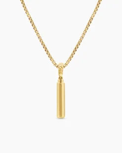 Barrel Amulet 18K Yellow Gold with Diamonds, 20mm