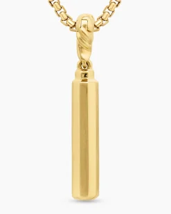 Barrel Amulet 18K Yellow Gold with Diamonds, 20mm