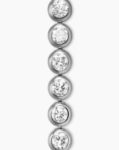 Bezel Set Tennis Bracelet 18K White Gold with Diamonds, 4.7mm