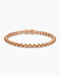 Box Chain Bracelet 18K Rose Gold, 5mm
