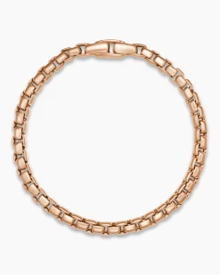 Box Chain Bracelet 18K Rose Gold, 5mm