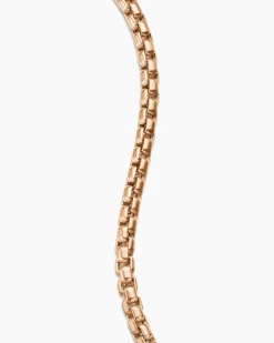 Box Chain Bracelet 18K Rose Gold, 5mm