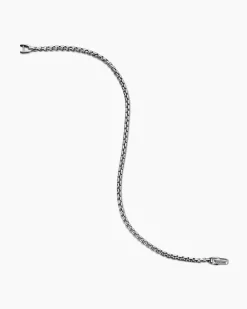 Box Chain Bracelet Sterling Silver, 2.7mm
