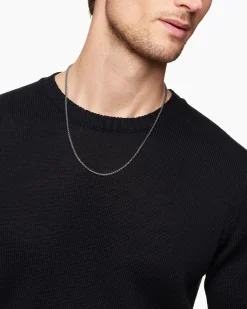 Box Chain Necklace Grey Titanium, 2.7mm