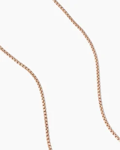 Box Chain Necklace 18K Rose Gold, 2.7mm
