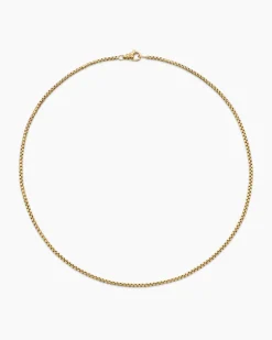 Box Chain Necklace 18K Yellow Gold, 2.7mm