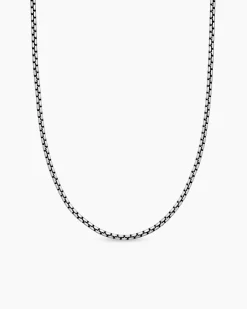 Box Chain Necklace Sterling Silver, 2.7mm