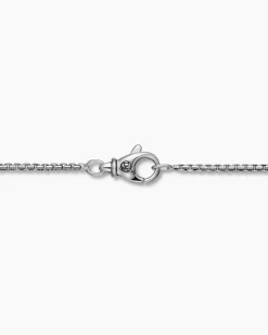 Box Chain Necklace Sterling Silver, 1.7mm