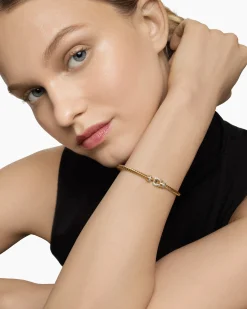 Buckle Cablespira® Bracelet 18K Yellow Gold with Diamonds, 3.5mm