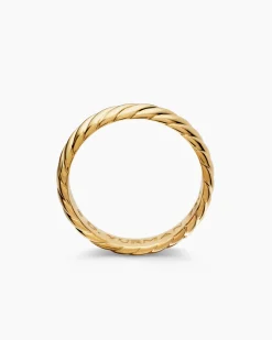 Cable Band Ring 18K Yellow Gold, 5mm