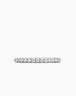 Cable Collectibles® Stack Ring Sterling Silver with Diamonds, 2mm