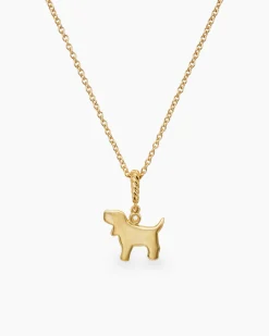 Cable Collectibles® Teen Dog Necklace 18K Yellow Gold with Diamond