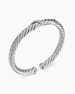 Cable Flex® X Bracelet Sterling Silver with Diamonds, 6mm