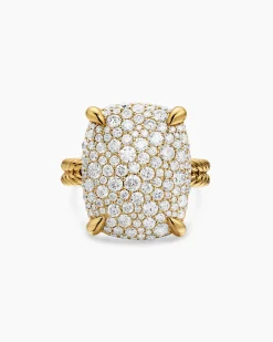 Chatelaine® Elongated Ring 18K Yellow Gold with Diamonds, 19mm
