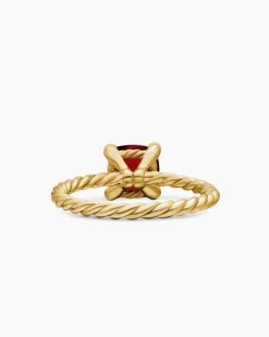 Chatelaine® Ring 18K Yellow Gold with Garnet and Diamonds, 7mm