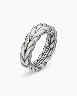 Chevron Band Ring Sterling Silver, 6mm