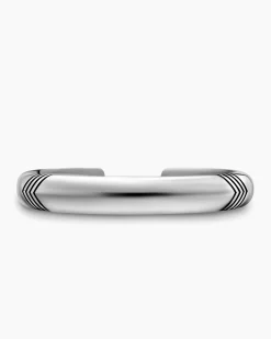 Chevron Bold Cuff Bracelet Sterling Silver, 12mm