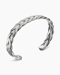 Chevron Cuff Bracelet Sterling Silver, 9mm