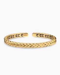 Chevron Flex Bracelet 18K Yellow Gold, 6.4mm
