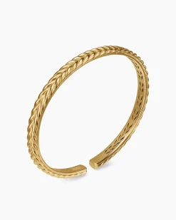 Chevron Flex Bracelet 18K Yellow Gold, 5.2mm