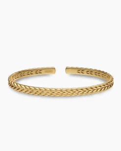 Chevron Flex Bracelet 18K Yellow Gold, 5.2mm