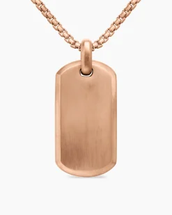 Chevron Tag 18K Rose Gold, 35mm