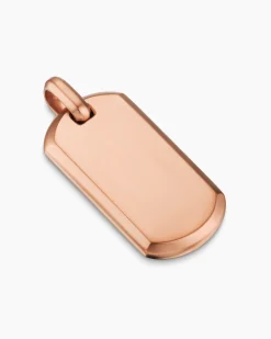 Chevron Tag 18K Rose Gold, 35mm
