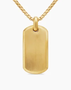 Chevron Tag 18K Yellow Gold, 35mm