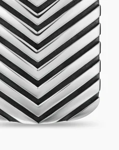 Chevron Tag Sterling Silver, 27mm