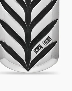Chevron Tag Sterling Silver, 21mm