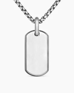 Chevron Tag Sterling Silver, 27mm