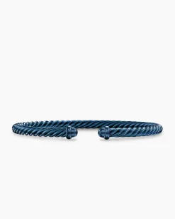 Classic Cable Bracelet Navy Aluminum, 4mm
