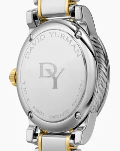 Classic Quartz Watch Stainless Steel with 18K Yellow Gold and Diamonds, 30mm