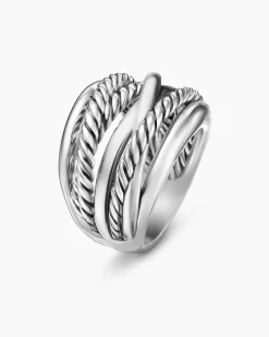 Crossover Ring Sterling Silver, 17mm