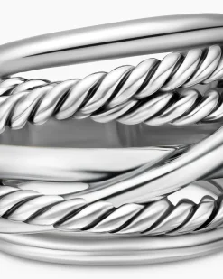 Crossover Ring Sterling Silver, 17mm