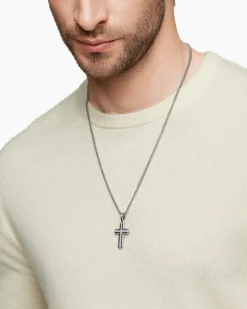 Cross Pendant Sterling Silver, 34mm