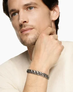 Curb Chain Angular Link Bracelet Anthracite Titanium, 11.5mm