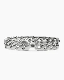 Curb Chain Bracelet Platinum, 14.5mm