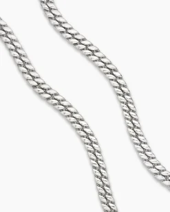 Curb Chain Necklace Sterling Silver, 11.5mm