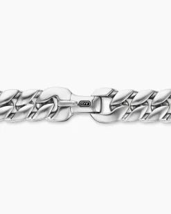 Curb Chain Necklace Sterling Silver, 11.5mm