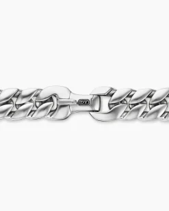 Curb Chain Necklace Sterling Silver, 11.5mm