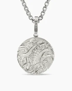 Dragon Amulet Sterling Silver, 21mm