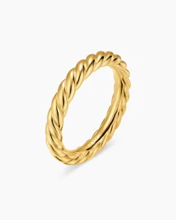 DY Cable Band Ring 18K Yellow Gold, 3mm